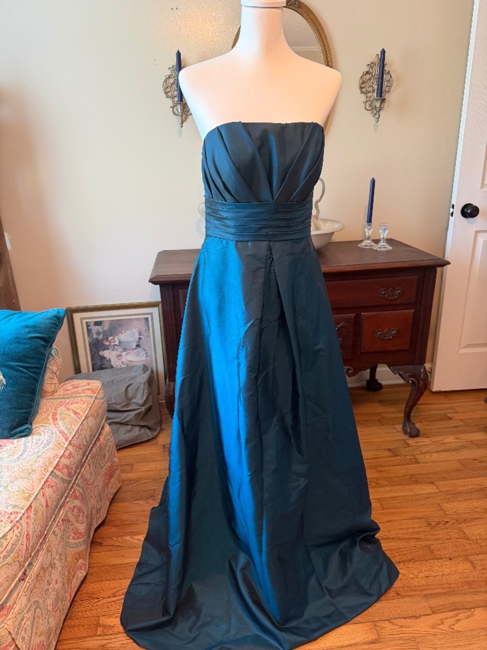 Teal Color Bridesmaid Dress